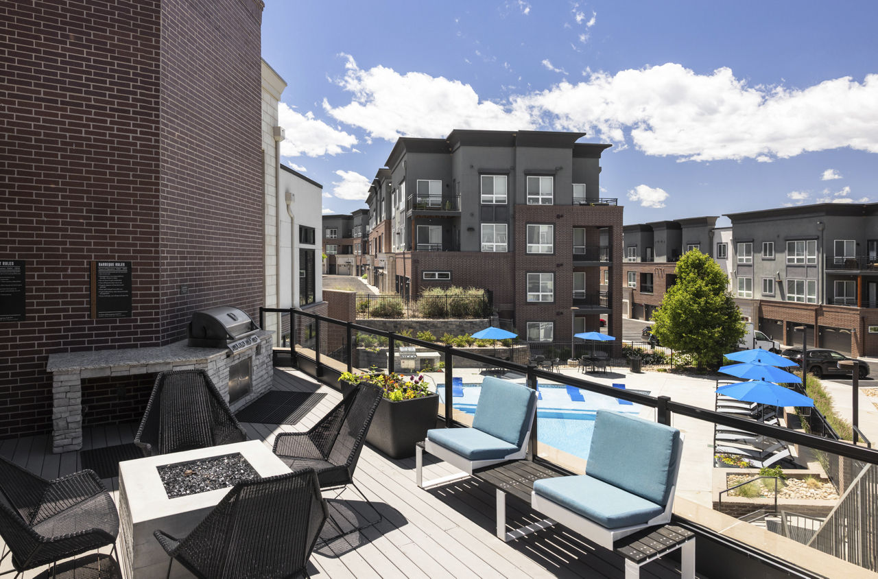 Roof deck at The Palmer Apartments