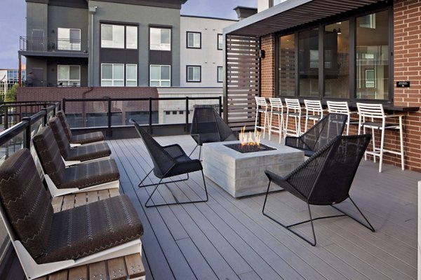fire pit/patio at The Palmer Apartments