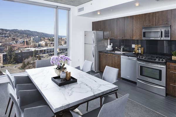 kitchen at Indigo at Twelve West Apartments                