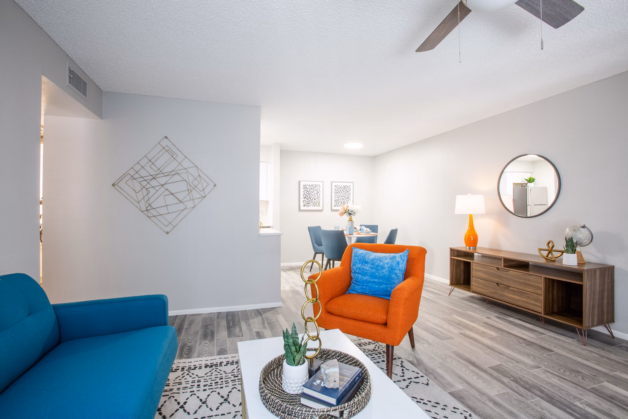 Living Room at Paseo 51 Apartments