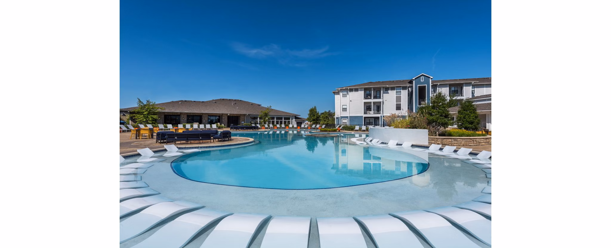 Pristine outdoor pool at Domain at Town Centre Apartments, Morgantown - a luxury Greystar community