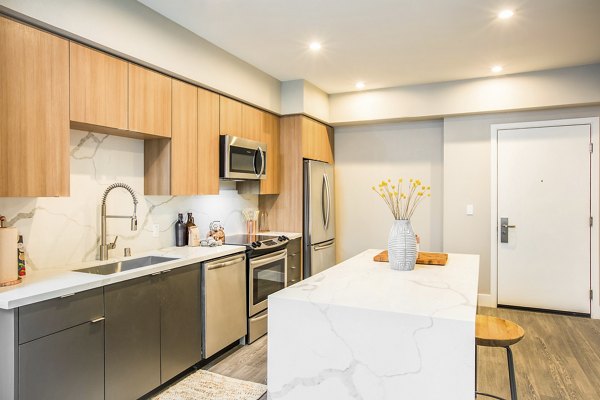 kitchen at Fourth Street East Apartments