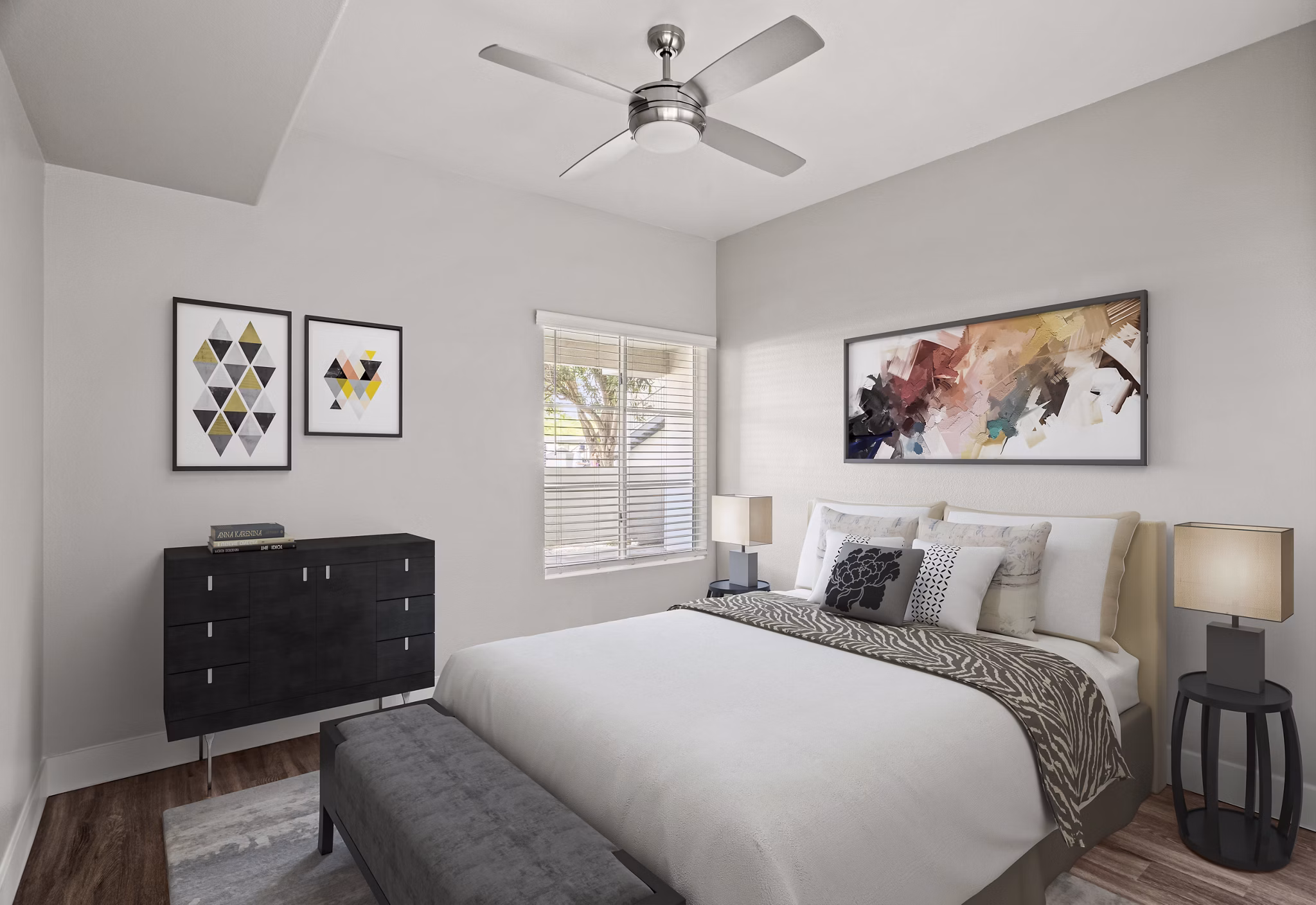 bedroom at Finisterra Apartments