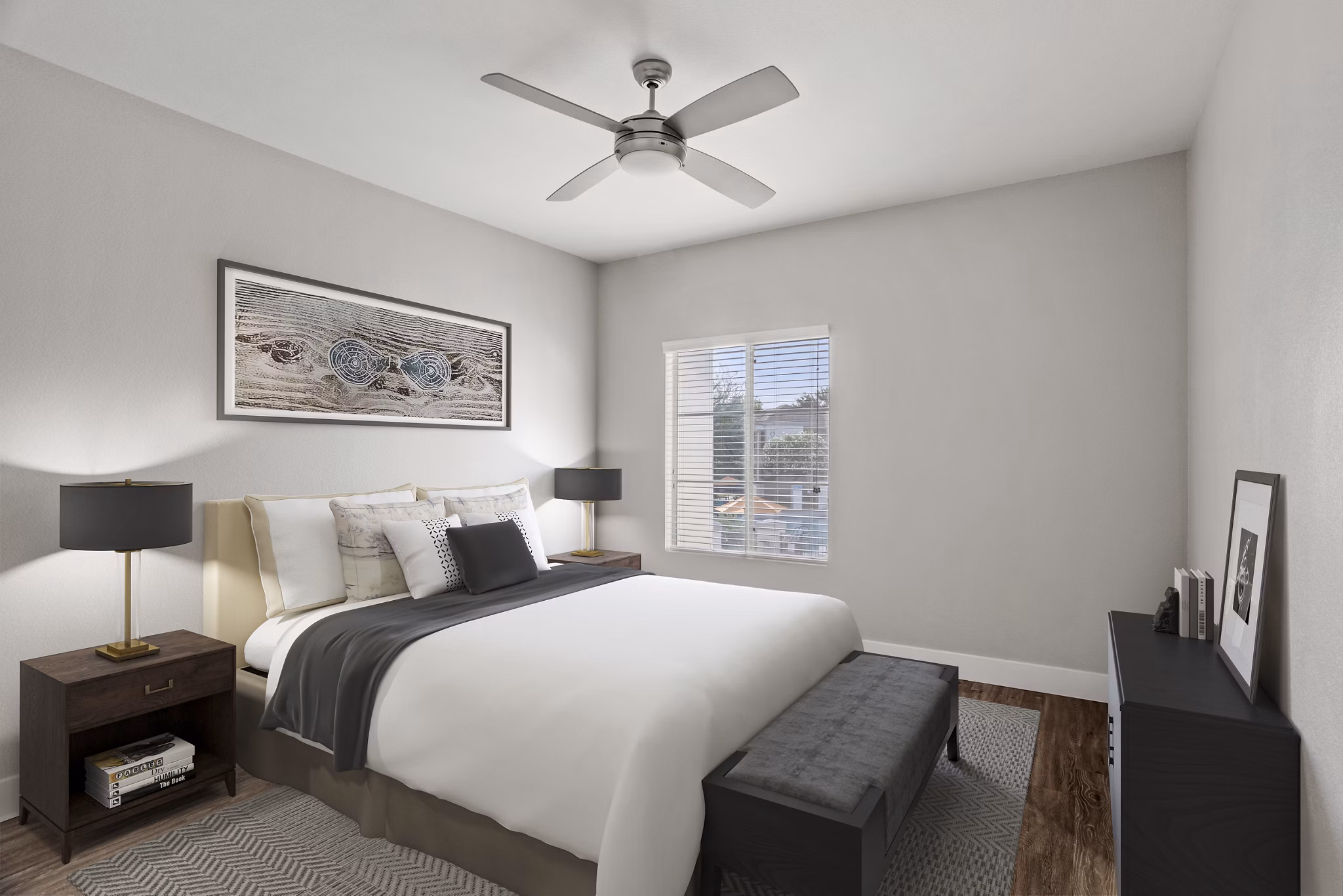 bedroom at Finisterra Apartments