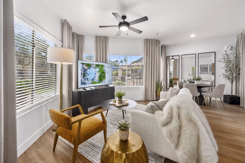 living room at Finisterra Apartments