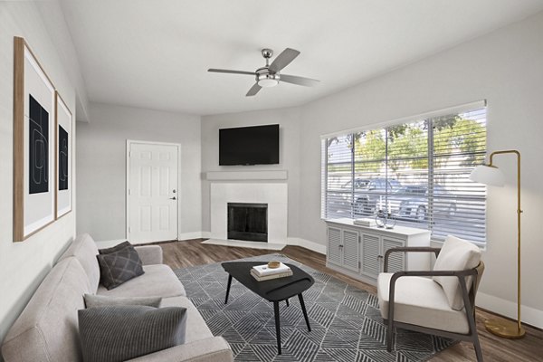 living room at Finisterra Apartments