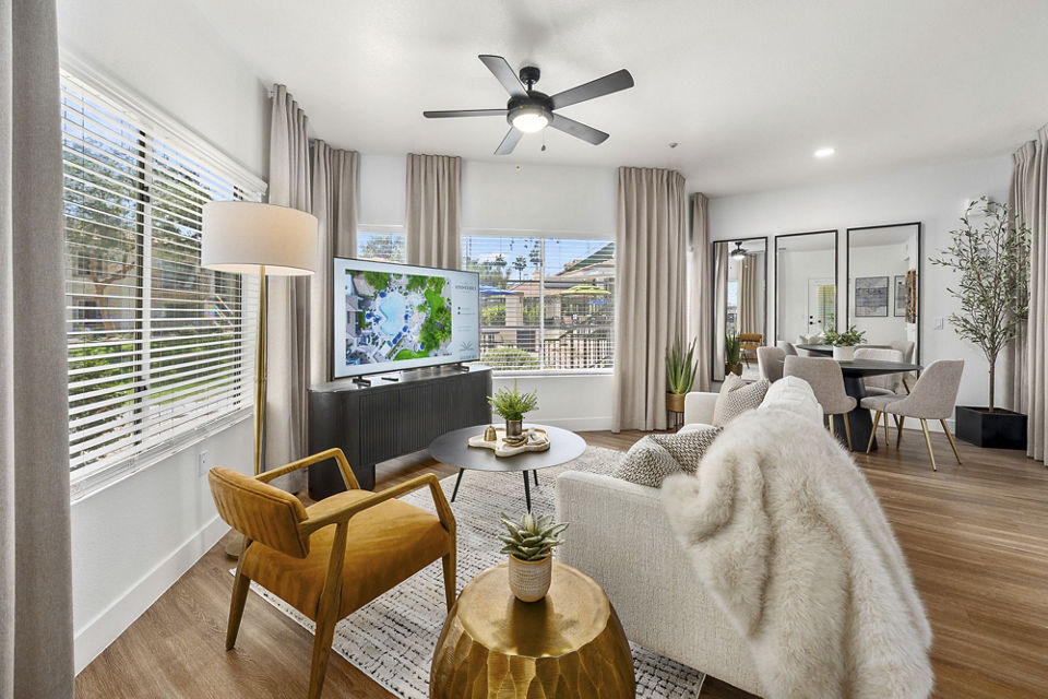 living room at Finisterra Apartments