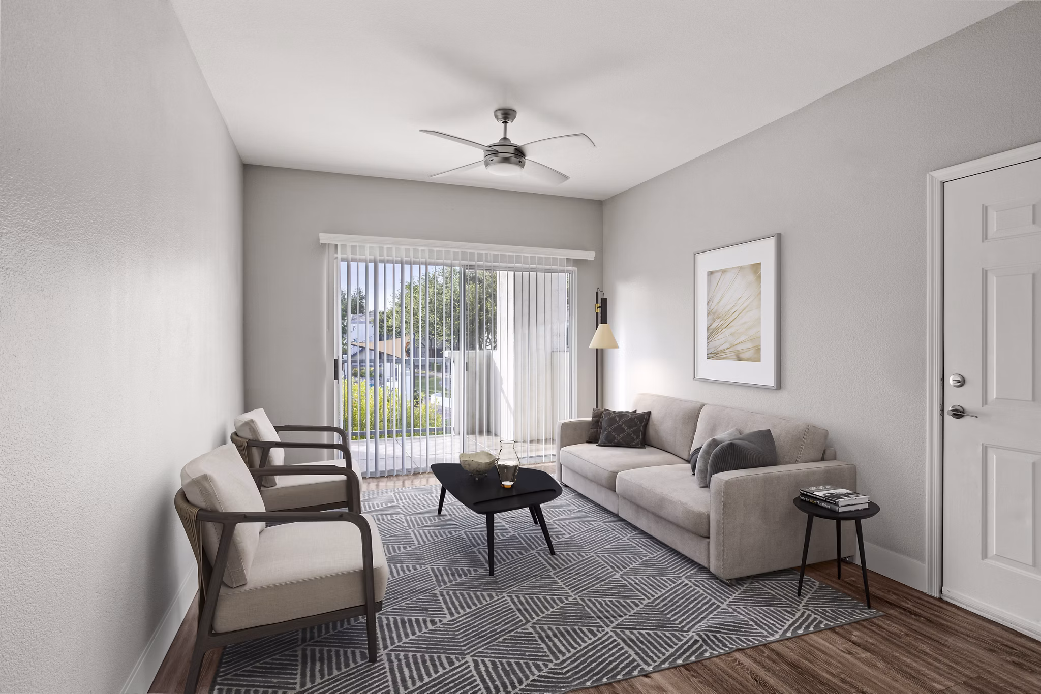 living room at Finisterra Apartments