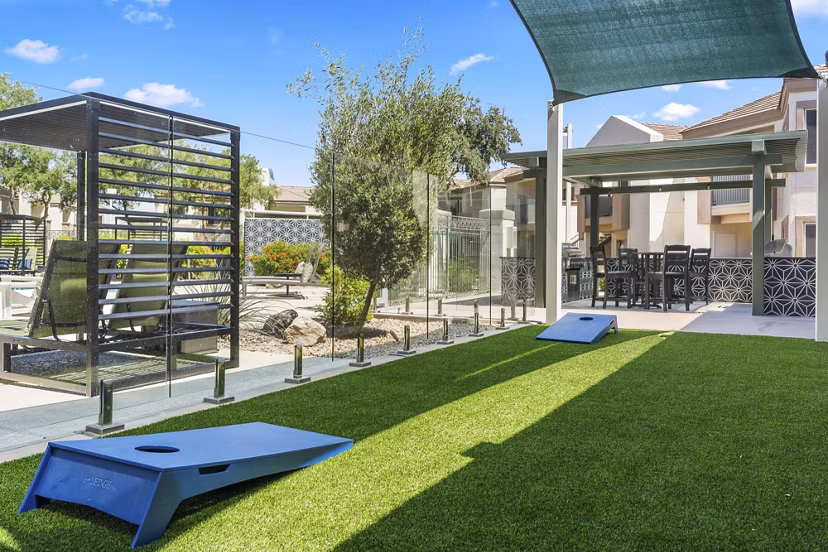 recreational area at Finisterra on Grove Apartments