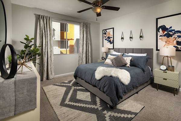 bedroom at The District Apartments