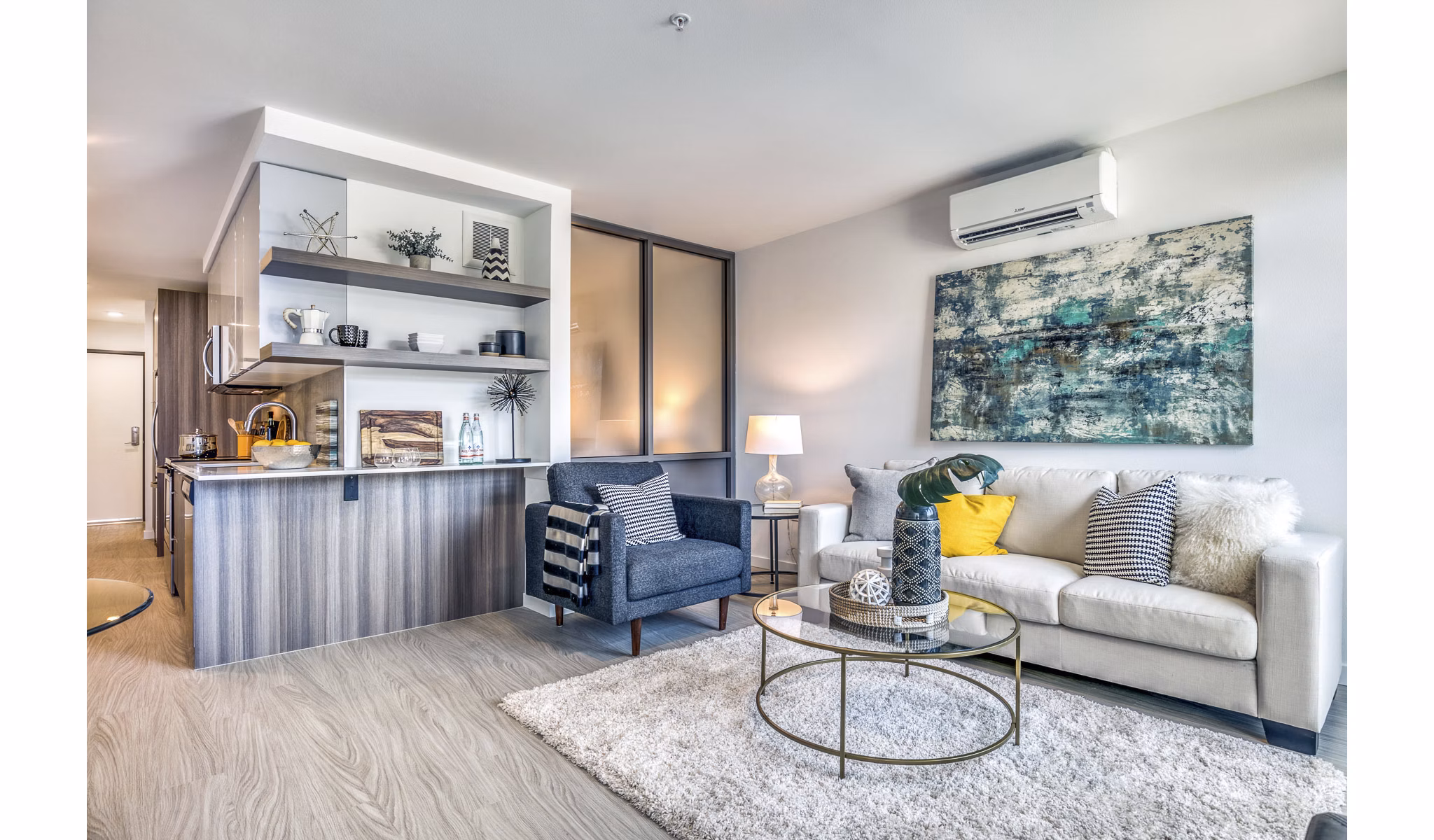 living room at Orion Apartments