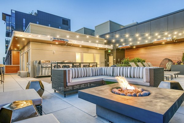 fire pit/patio at  Orion Apartments