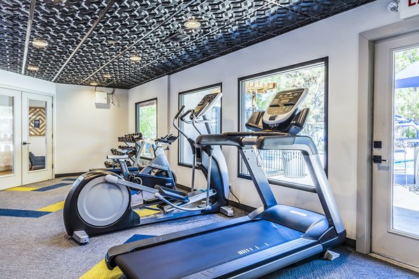 State-of-the-art fitness center with modern equipment at The Village at Tierra Antigua Apartments