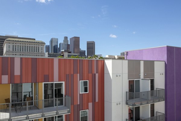 exterior at LA Plaza Village Apartments