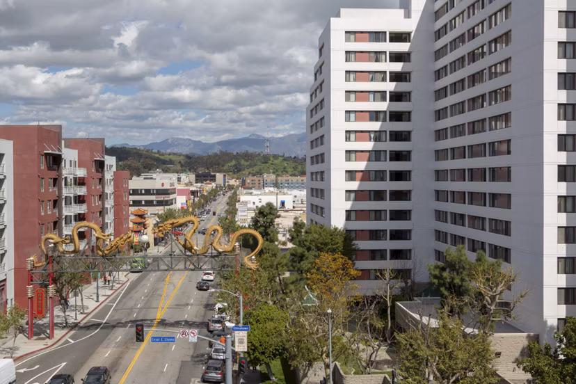 Charming modern architecture in the neighborhood of LA Plaza Village Apartments