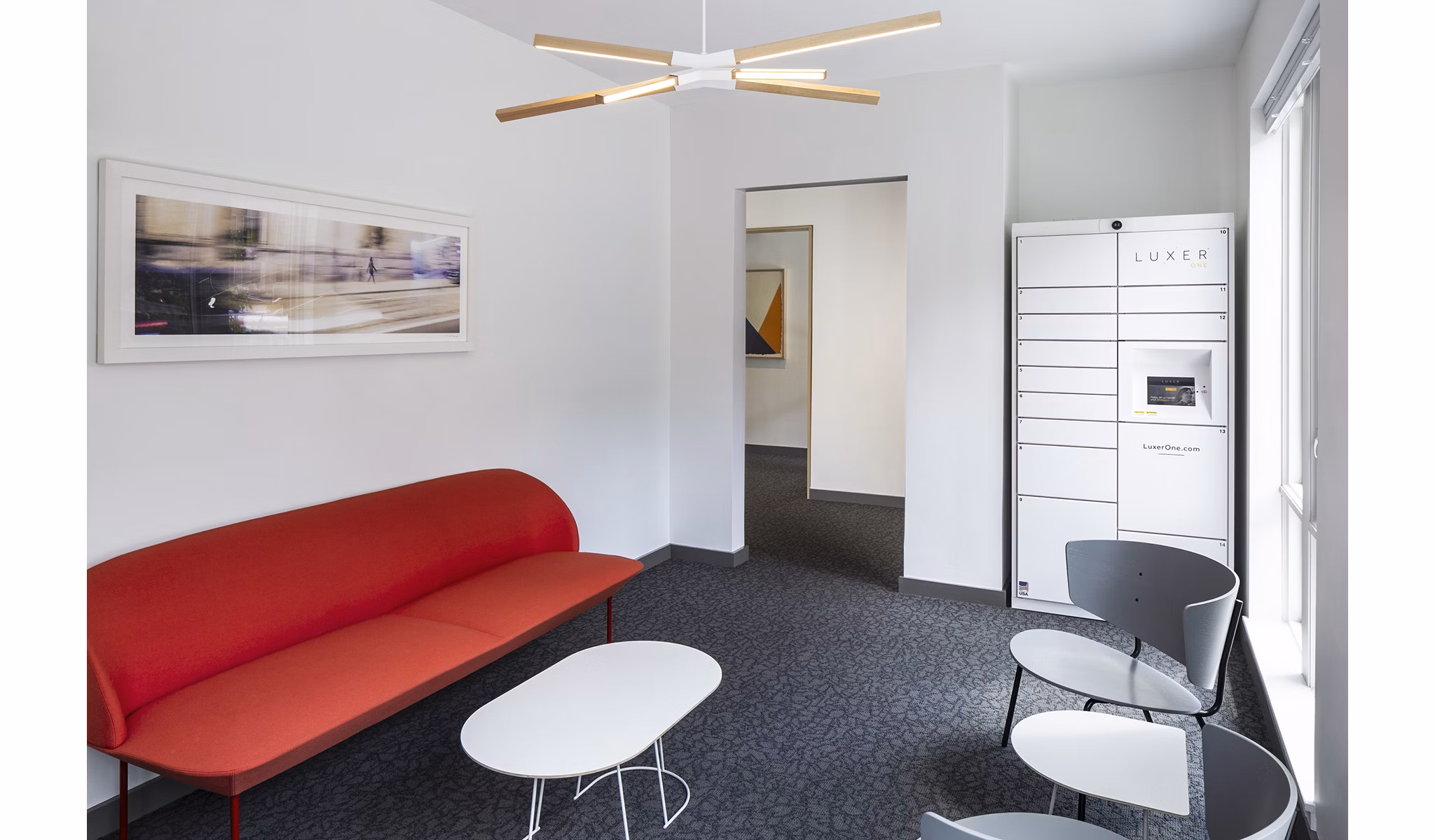 Mail room and parcel pickup service at Union House Apartments for resident convenience