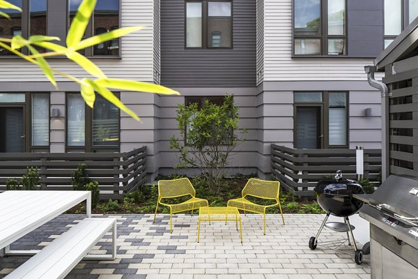 Outdoor barbecue grill area at Union House Apartments, perfect for gatherings and entertaining