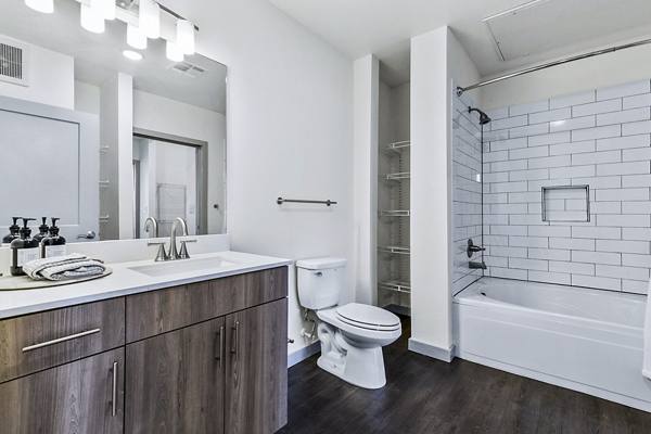 bathroom at West Village Apartments