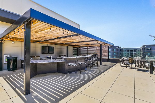 grill area at West Village Apartments