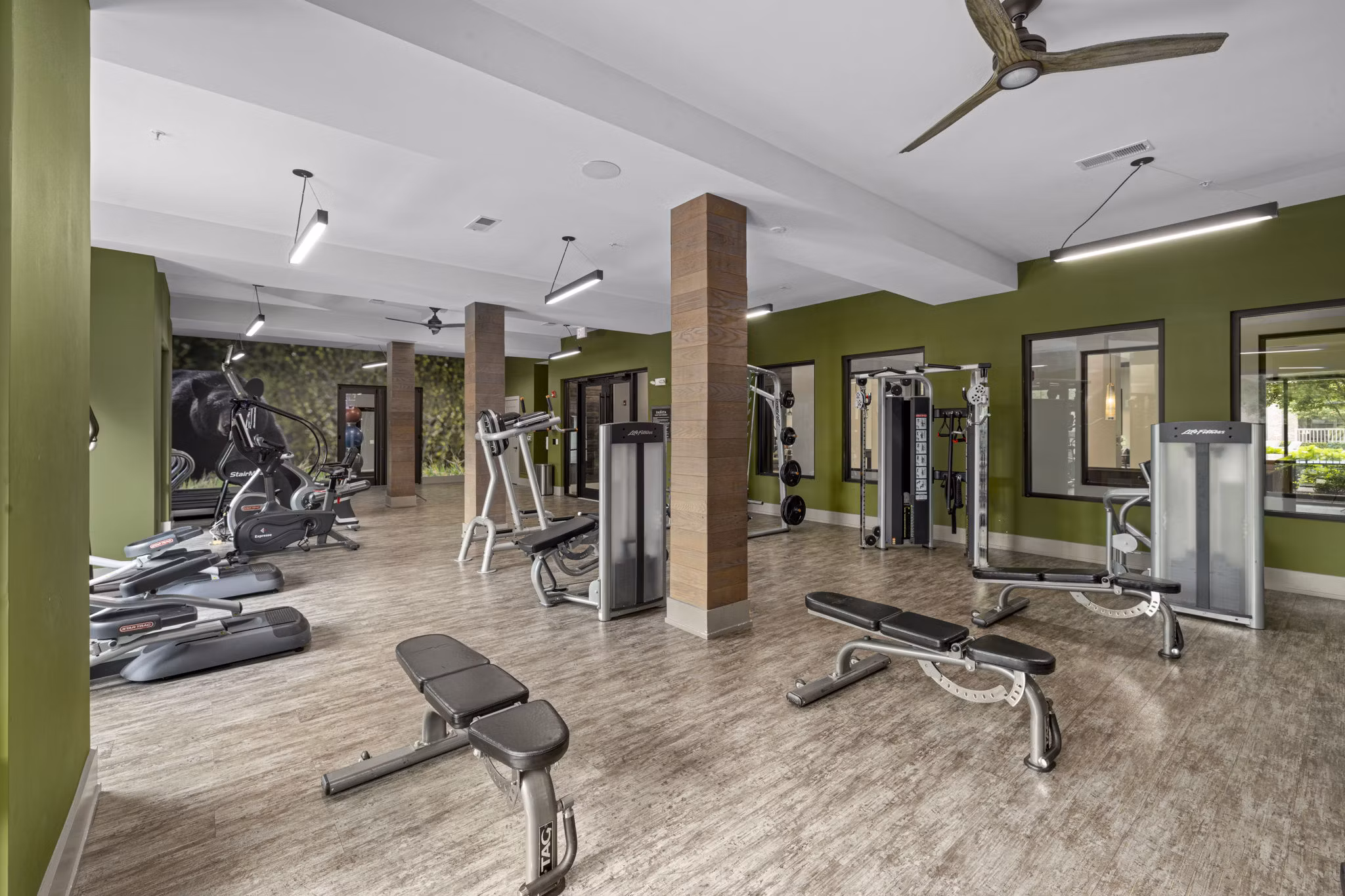 Fitness center featuring modern equipment at The Dakota Apartments for luxury living