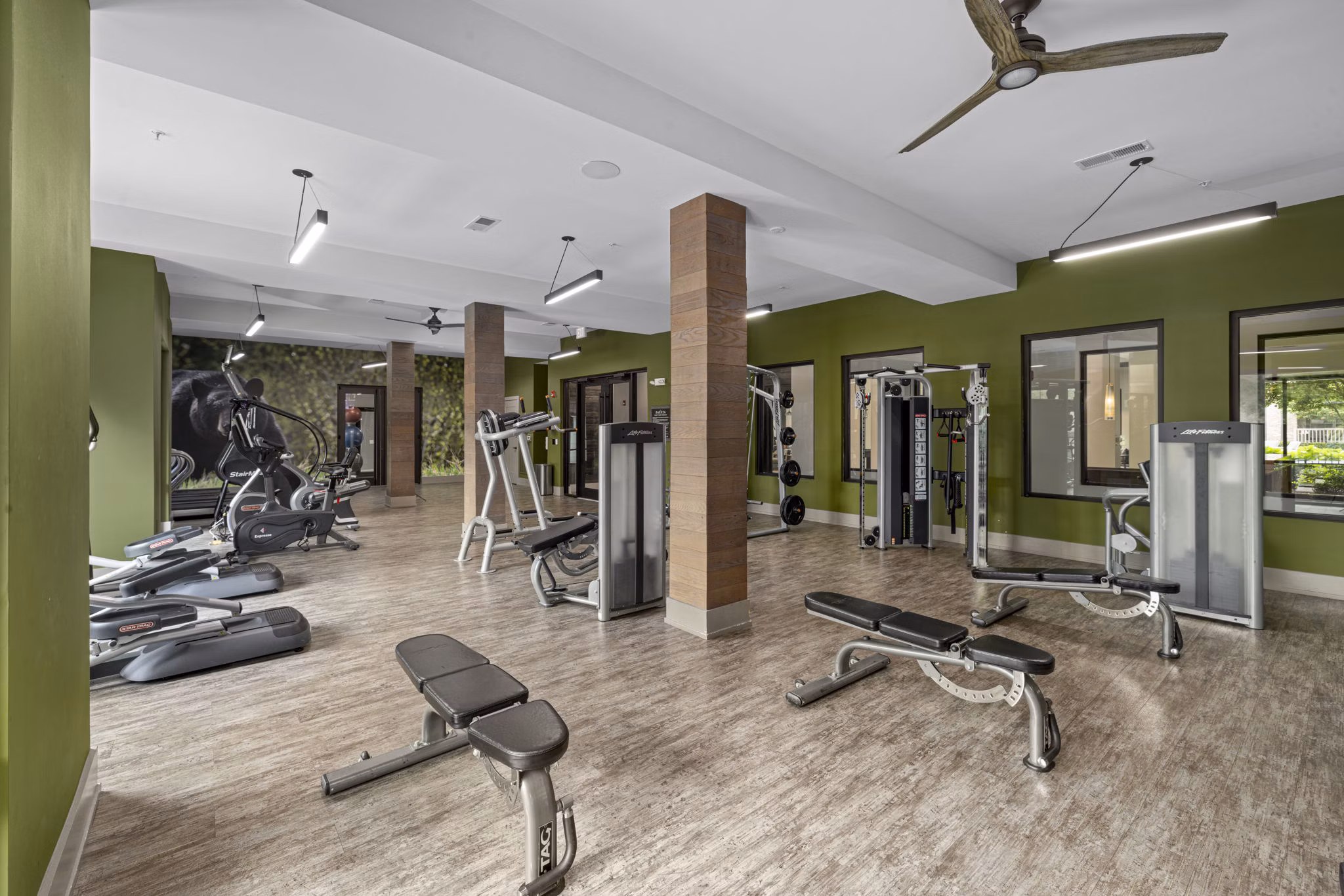 Fitness center featuring modern equipment at The Dakota Apartments for luxury living