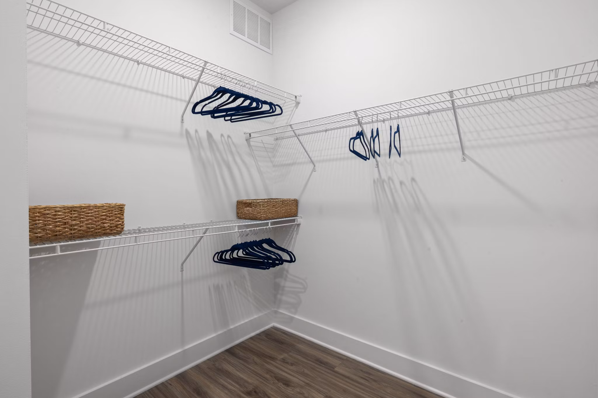 Spacious bedroom closet with ample storage at Republic Flats Apartments