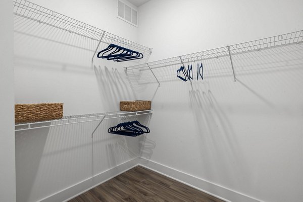Spacious bedroom closet with ample storage at Republic Flats Apartments