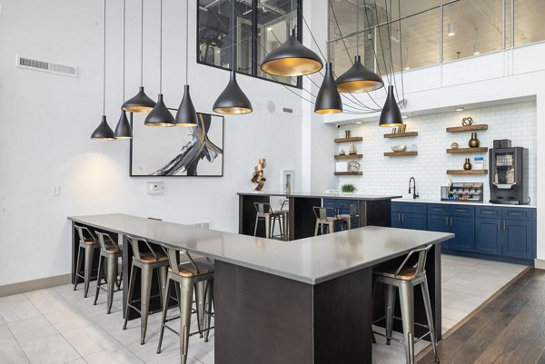 Upscale clubhouse with modern furnishings at Republic Flats Apartments