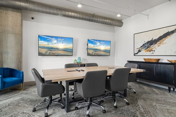 Modern home office setup at Republic Flats Apartments in a luxurious community, ideal for productivity and comfort