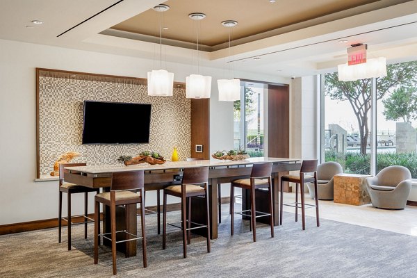 Clubhouse at Northshore Apartments featuring modern design and spacious seating areas