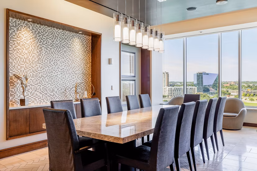 Elegant clubhouse with modern design at Northshore Apartments, offering luxury amenities and community spaces