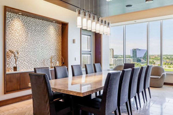 Elegant clubhouse with modern design at Northshore Apartments, offering luxury amenities and community spaces