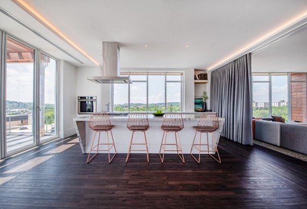 Clubhouse at Radius Apartments featuring modern design and entertainment spaces in the heart of luxury living