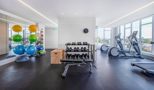 fitness center at Radius Apartments