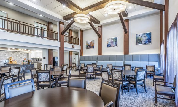 clubroom/dining at Overture Frisco Apartments