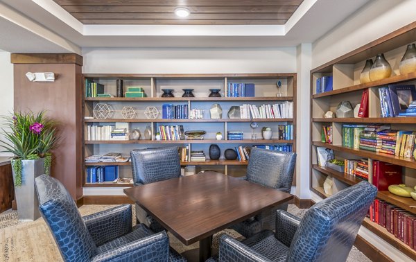 clubhouse/library at Overture Frisco Apartments