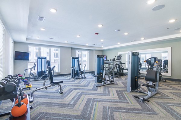 fitness center at Overture Frisco Apartments