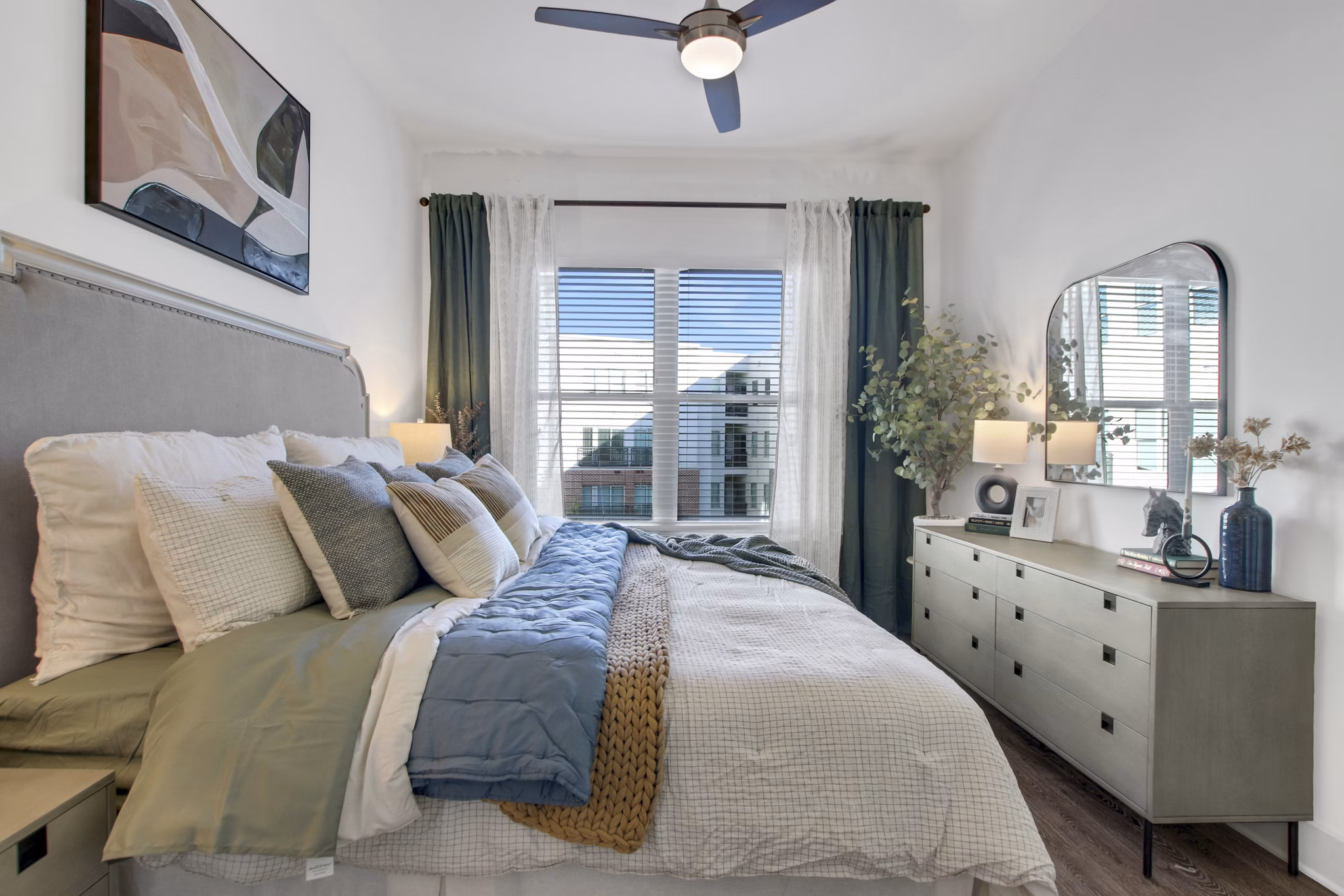 bedroom at The Bryant at Buckhead Village Apartments