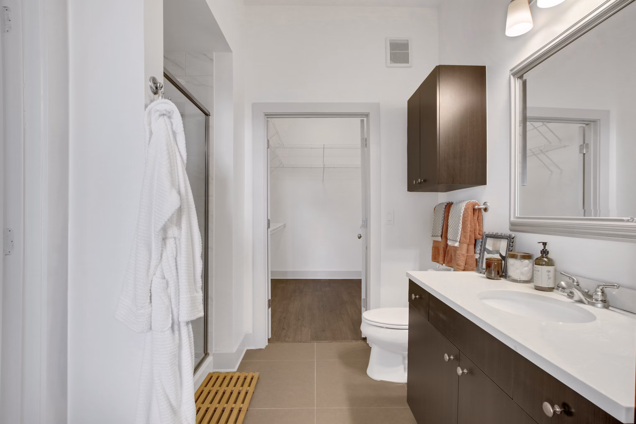 bathroom at The Bryant at Buckhead Village Apartments