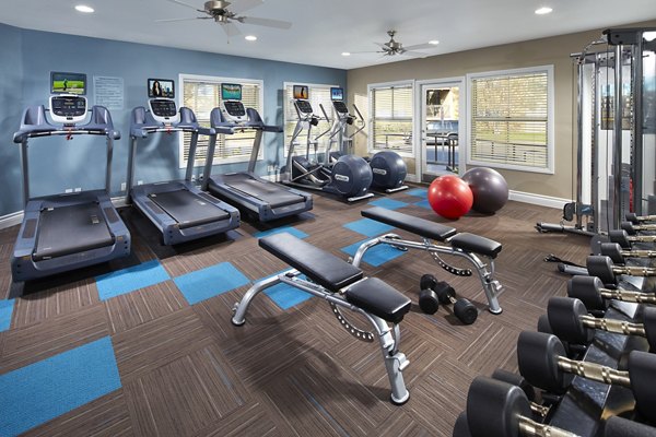 State-of-the-art fitness center with modern equipment at Corte Bella Apartments