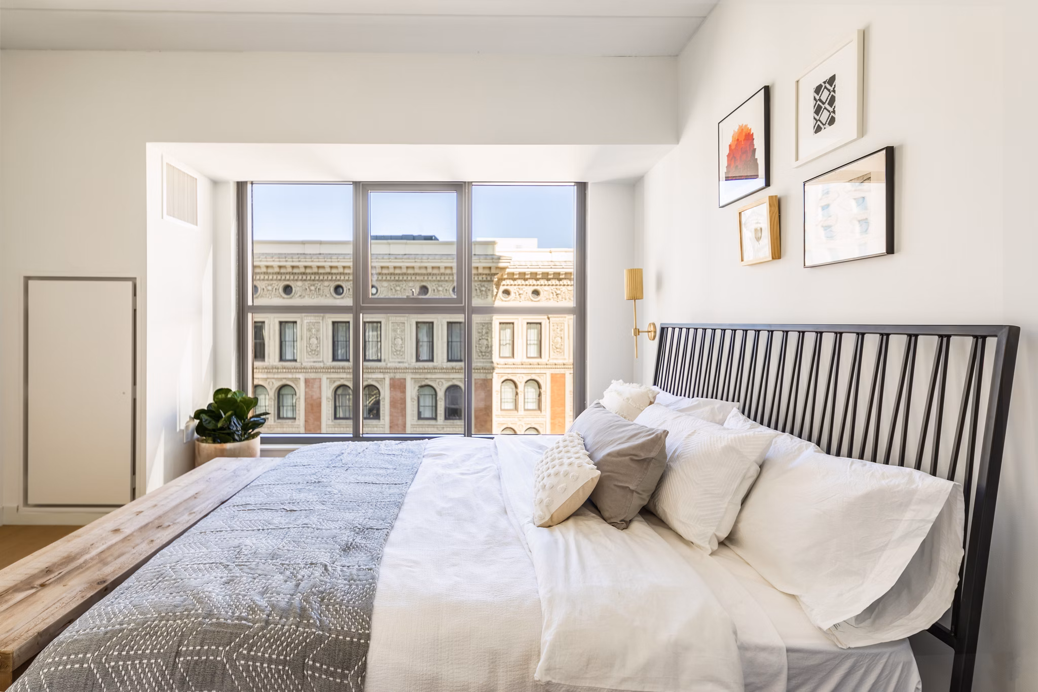 bedroom at The Girard Apartments