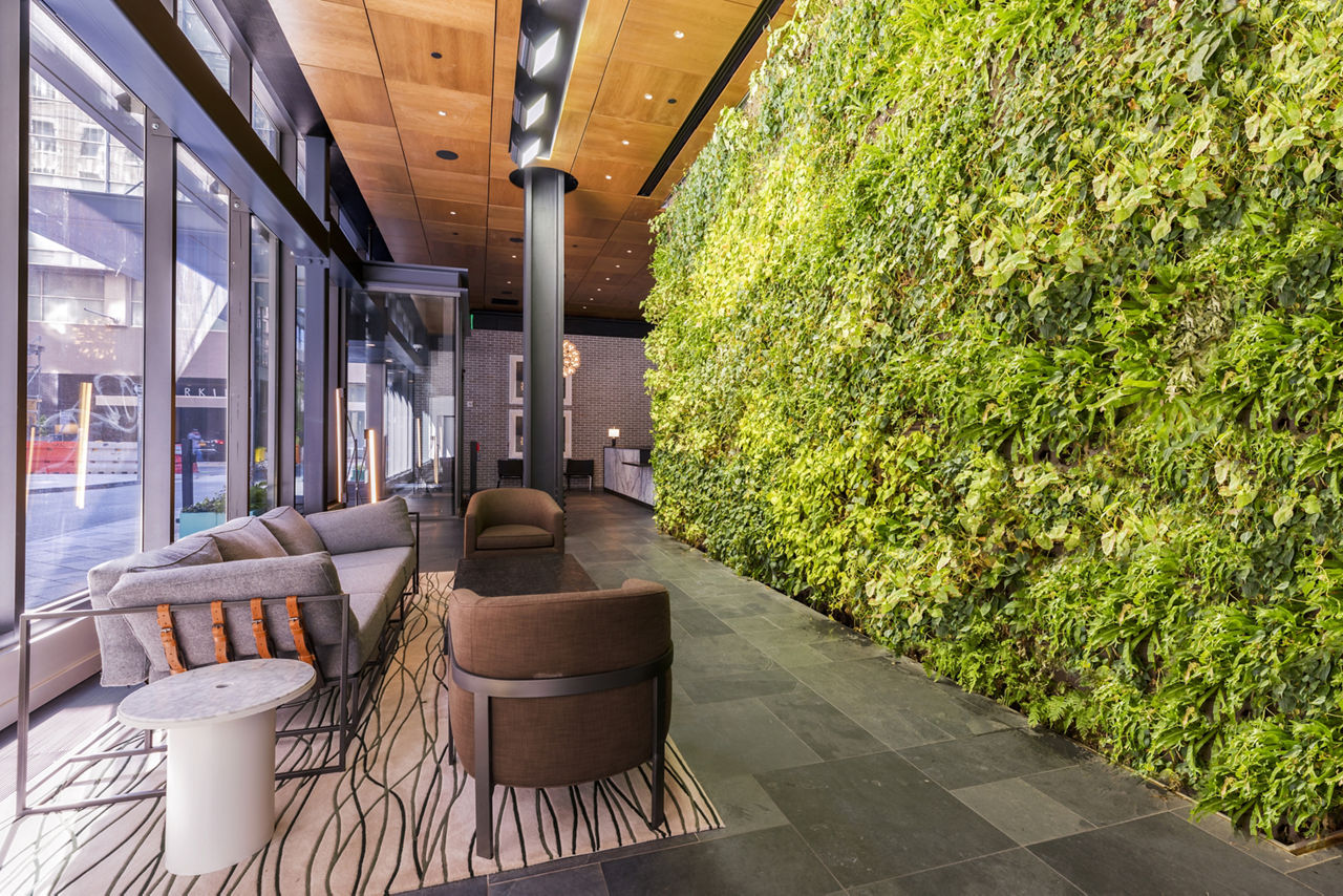 Lobby at The Girard Apartments