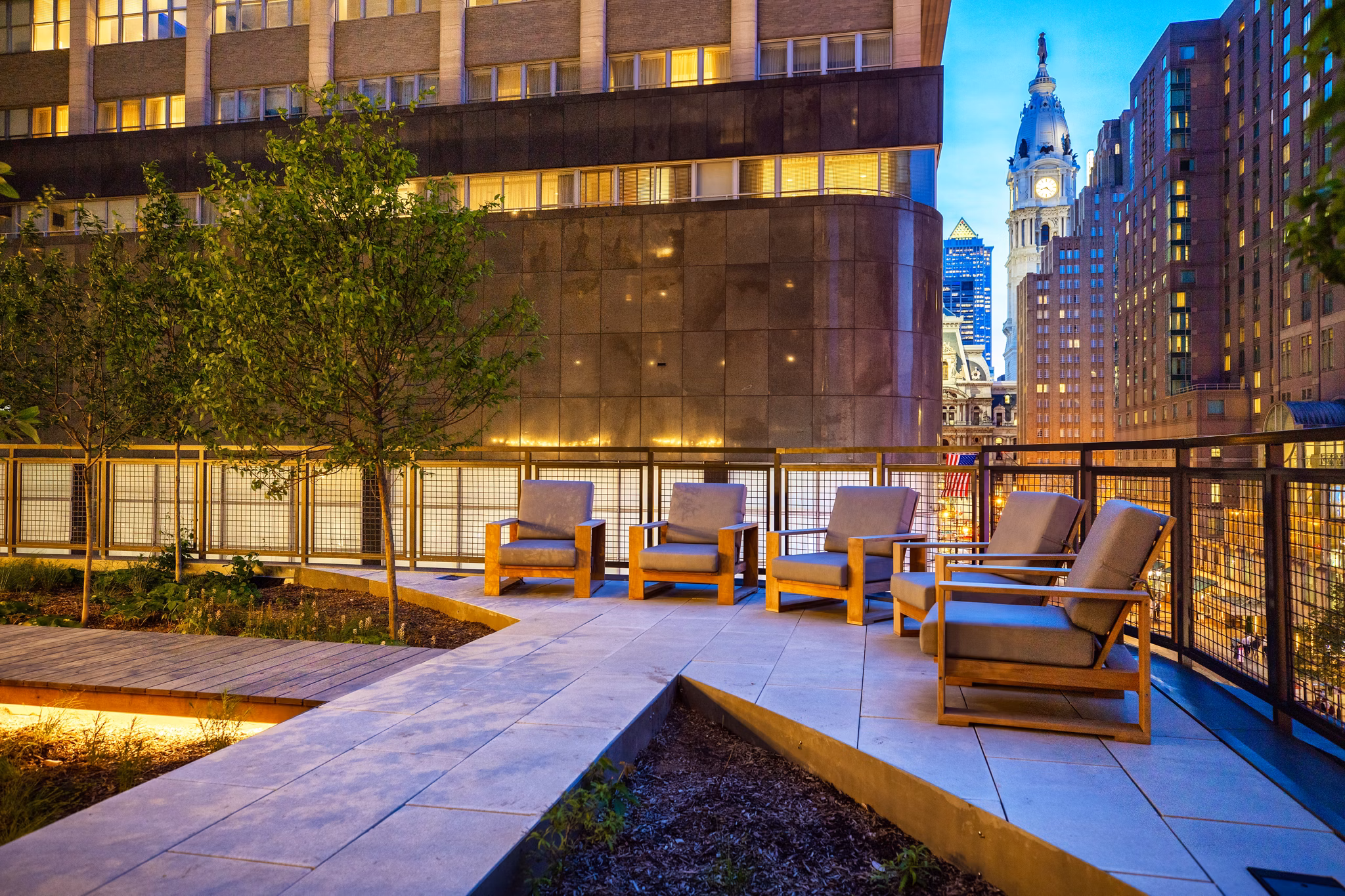 rooftop deck at The Girard Apartments