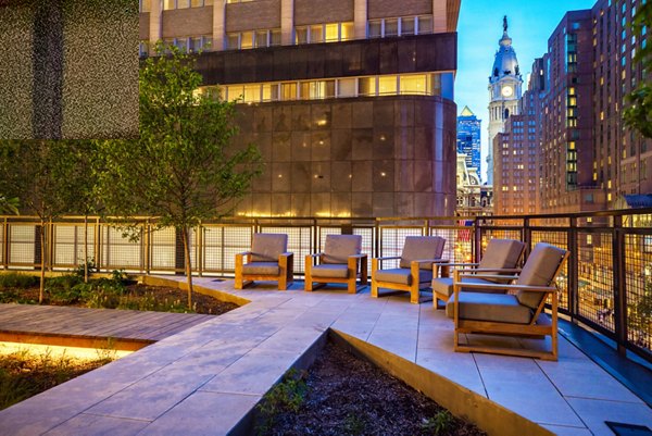 rooftop deck at The Girard Apartments