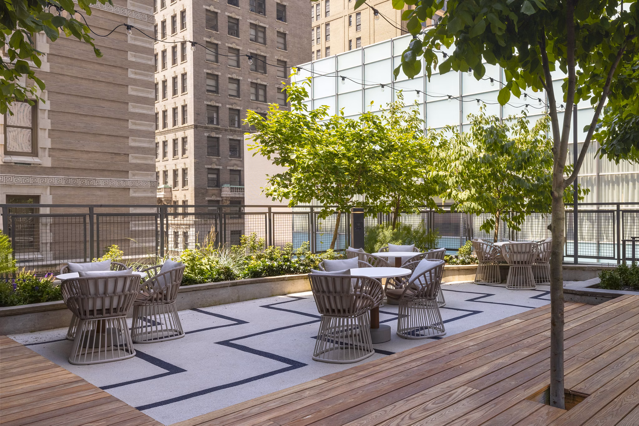 courtyard at The Girard Apartments