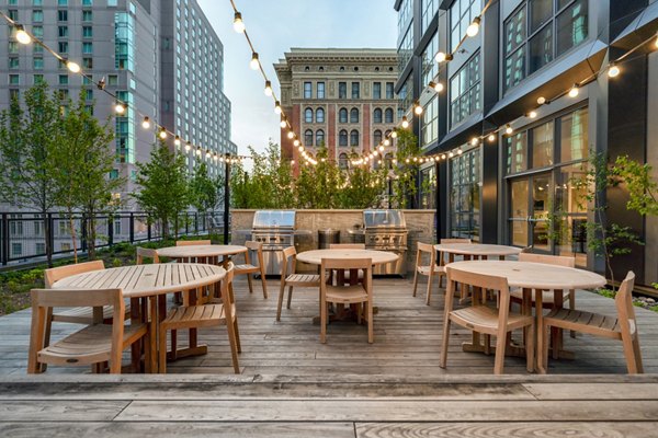 grill area at The Girard Apartments