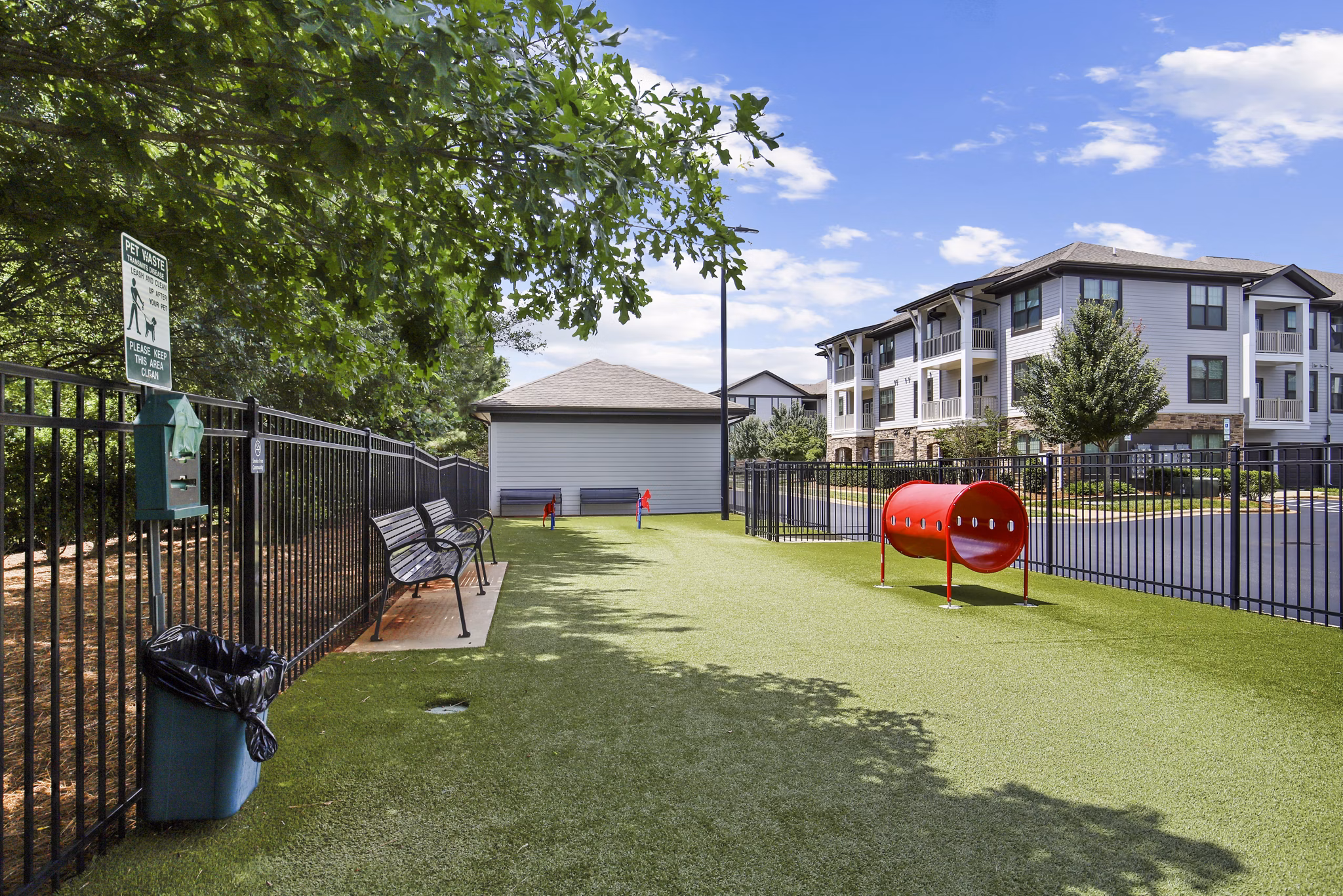 dog park at Lantower Waverly Apartments
