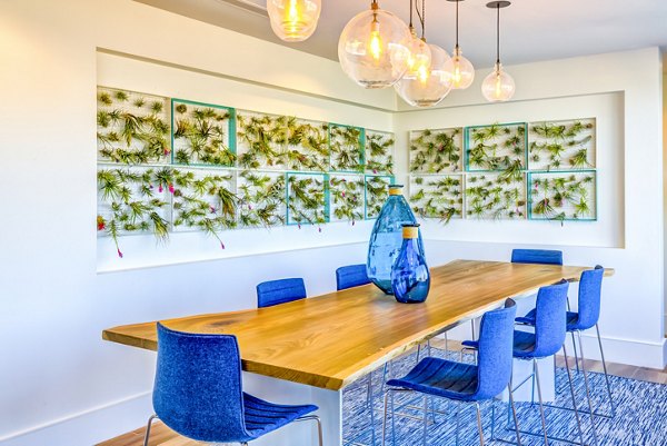 Meeting room featuring modern facilities at Ocean 650 Apartments, ideal for conferences and events with advanced audio-visual technology