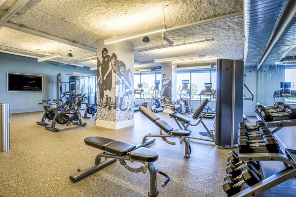Fitness center featuring modern equipment at Ocean 650 Apartments
