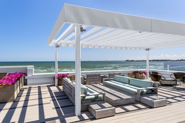 Cozy patio with ocean views at Ocean 650 Apartments